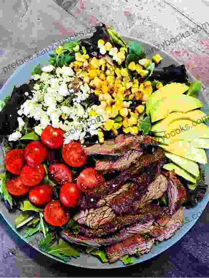 A Dinner Plate With A Grilled Steak, Roasted Vegetables, And A Side Salad. The Paleo Cookbook For Two: 100 Perfectly Portioned Recipes