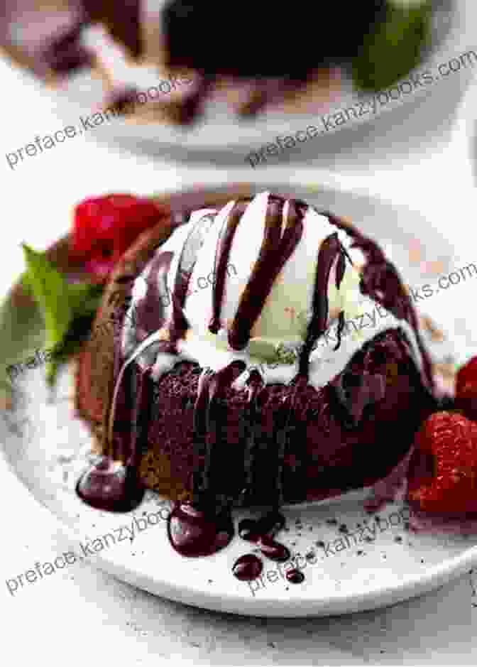 A Molten Vegan Chocolate Lava Cake Served With A Scoop Of Vanilla Ice Cream The Two Spoons Cookbook: More Than 100 French Inspired Vegan Recipes