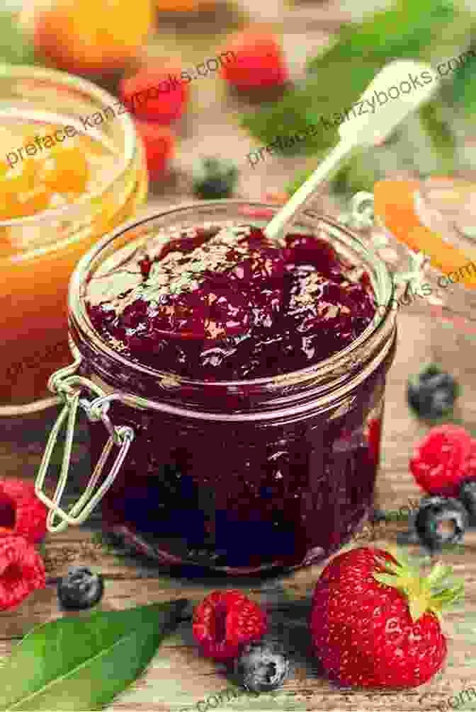 Colorful Cover Of 'Sweet And Savory Canning Recipes' Book Featuring An Assortment Of Jars Filled With Homemade Jams, Jellies, And Pickles Sweet And Savory Canning Recipes: A Complete Cookbook Of Tasty Preserved Foods