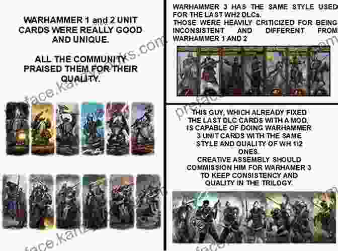 Production Design Of Unit Cards From Total War Warhammer The Art Of The Games Book Total War: Warhammer The Art Of The Games